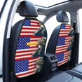 thumbnail image 3 of Pofeuu American Astronaut Runs Forward Print 2 Pack PU Leather Kick Mat Back Seat Protector, Universal Car Seat Back Organizer, Waterproof Backseat Protector For Most Car, 3 of 8