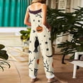 thumbnail image 4 of IYYVV Halloween Jumpsuits for Women 2026 Sleeveless Pumpkin Print Rompers Pant Adjustable Strap Baggy Overalls Complexion 3XL, 4 of 7