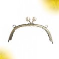 thumbnail image 3 of 16.5cm Classic Grain Curved Handbag Iron Purse Frame Coin Bag Pearl Kiss Clasp Lock for Bag Making DIY Craft Handmade, 3 of 9