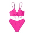 thumbnail image 4 of 2 Pack ylioge Womens Bathing Suits Two Piece Bikini Sets Built in Bras Swimsuits Ladies Trendy Solid Adjustable Low Rise Swimwear Set, 4 of 8