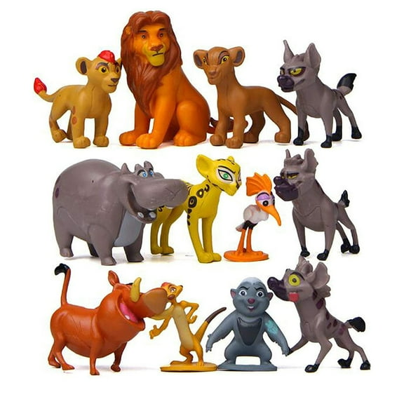 KEVCHE 12PCS The Lion King Action Figures Toys, The Lion King Desktop Decoration Action Figures Toys Simba Nala, The Lion King Figures for Halloween Birthday of Kids Gift, Age 3 