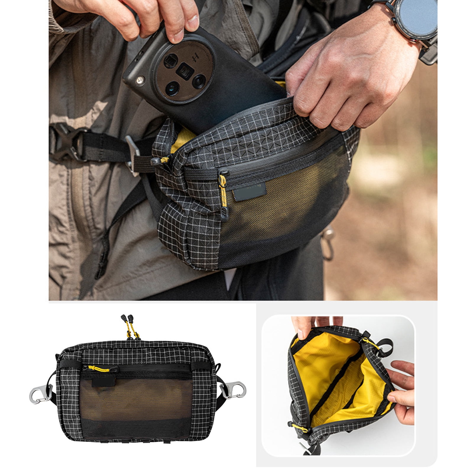 Practical Sport Waist Bag Multifunctional Waist Pack Phone Storage Bag Chest Bag Belt Bag for Running Hiking