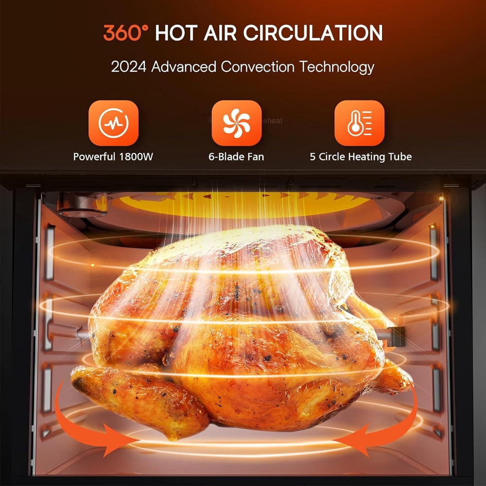 Air fryer, with perspective air fryer, air fryer, grill, replay, dehydrate, grill, steam