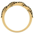 thumbnail image 5 of 0.495 ctw Wedding Band for Women - 18K yellow Gold Natural Onyx Stackable Eternity Ring, 5 of 6
