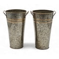 thumbnail image 4 of Hosley 9in Metal Bucket Tabletop Vase, Set of 2, 4 of 10