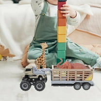 GAXIRE 1 Set Toy Car Animal Trailer Truck Shape Multi Plastic for Car Races