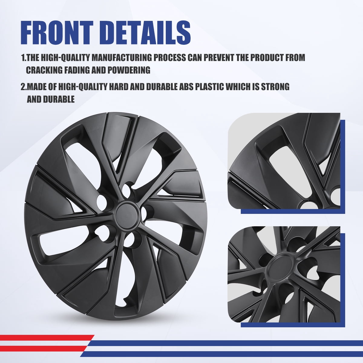 For 2019-2025 Nissan Altima,4Pcs Set 16" Wheel Rim Cover Hubcaps Replacement,Compatible with Steel Wheels,Snap on Installation,PP Material,Black Matte