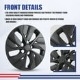 thumbnail image 4 of For 2019-2025 Nissan Altima,4Pcs Set 16" Wheel Rim Cover Hubcaps Replacement,Compatible with Steel Wheels,Snap on Installation,PP Material,Black Matte, 4 of 7