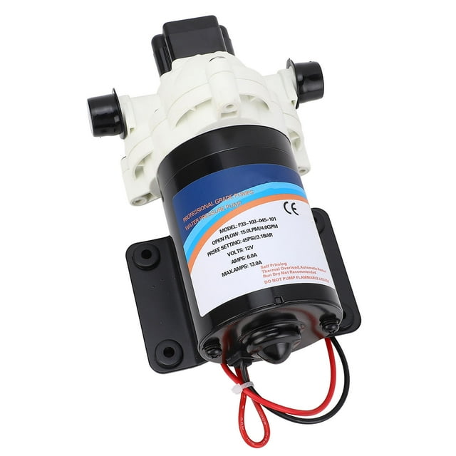 Bomba De Agua Dulce Para RV, 4.0 GPM 45 PSI 15 L/Min Bomba De Agua De Diafragma Autocebante Eficiente Para RV Marine Yacht Caravan