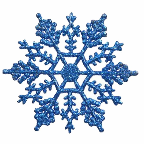 Naiovety 12 piezas hogar Oficina Hotel al aire libre portátil Navidad copo de nieve decoración Navidad colgante decoración banquete Kits de decoración para fiestas Azul oscuro