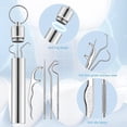 thumbnail image 3 of 7 piezas de acero inoxidable 304 Juego de palillos de dientes Palillos de dientes de titanio Palillo de dientes de metal Palillo de dientes reutilizable con estuche, 3 of 5