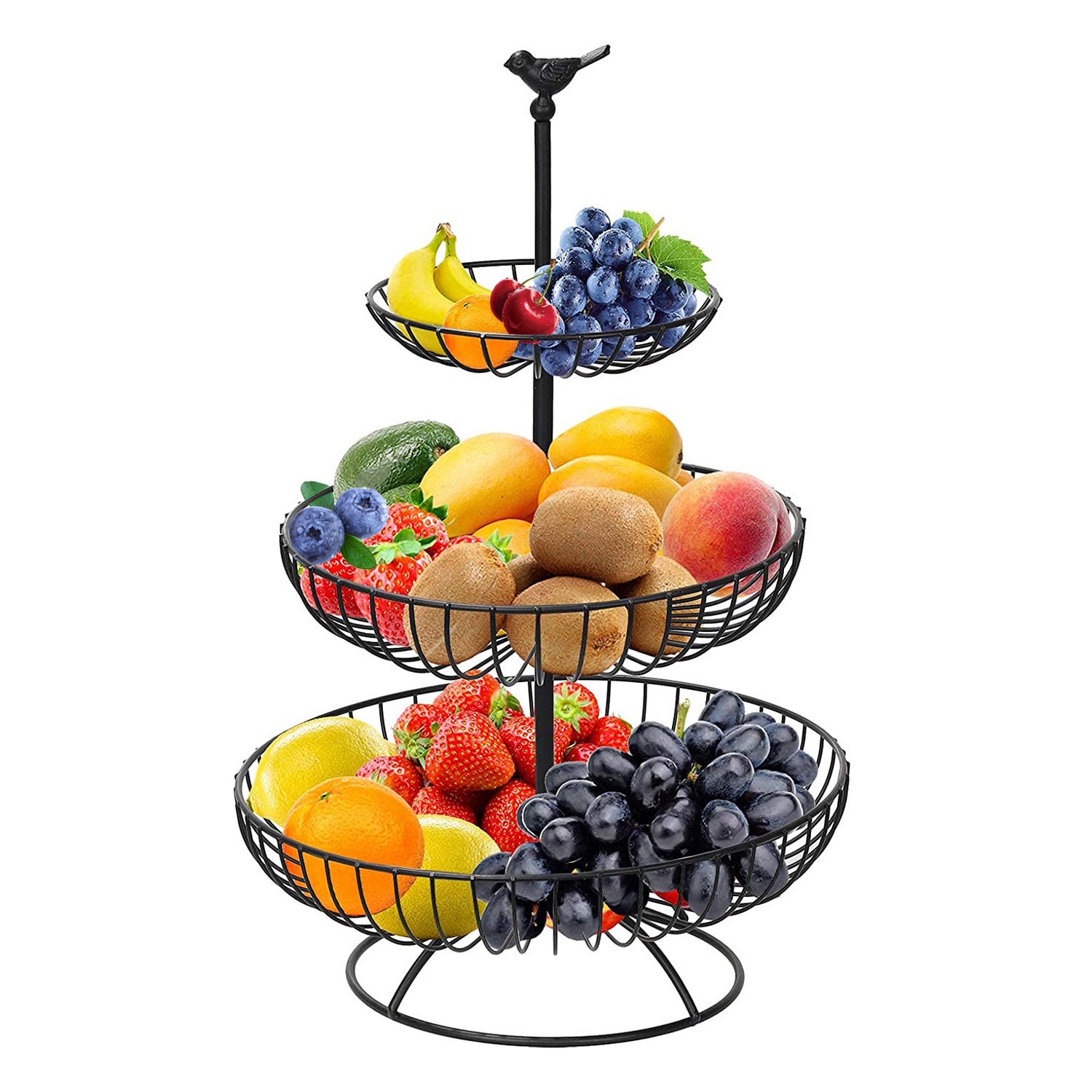 3 Tier Fruit Basket ，Fruit Storage Basket，Fruit Bowl Fruit Storage for