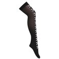 thumbnail image 4 of Xijirk Lace Up Print Thigh High Stockings Crisscross Pattern Gothic Over Knee Socks Halloween Cosplay Hosiery White,One Size, 4 of 7