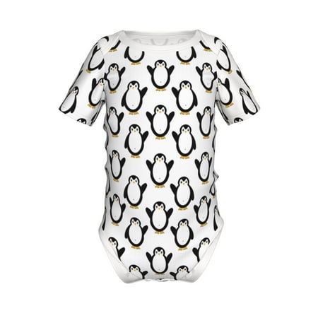 

Yiaed Lovely Penguin Print Infant Climbing Short Sleeve Onesie One-Piece Baby Bodysuit Clothes 0-12 Months -12 Months