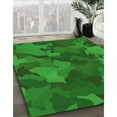 thumbnail image 3 of Ahgly Company Machine Washable Indoor Rectangle Transitional Dark Green Area Rugs, 4' x 6', 3 of 7