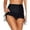 Black, variant on Women Swimwear Ribbed Cinched Side Mini Skirt Bikini Beach Bottoms Swimwear