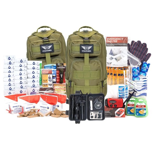 Kit de Supervivencia Stealth Angel 4 Personas 72 h Color Verde Militar