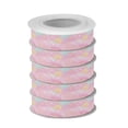 thumbnail image 2 of 5 Rolls Christmas Ribbon 1.5 inch Wide Decorative Ribbon for Gift Wrapping and Holiday Decorations Cute Stars and Pink Clouds, 2 of 7