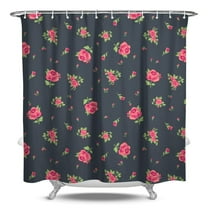 Waterproof Pioneer Shower Curtain 84x72 Inch Polyester Unique Colorful Floral Shower Curtain for Bathroom Hotel Home Decor with 12 Plastic Hooks