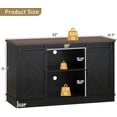 thumbnail image 6 of Blotout Farmhouse 55-75 Gallon Fish Tank Stand with Power Outlet, 52"Aquarium Stand with Storage/Sliding Barn Door, Heavy Duty Tank Stand for 2 Fish Tank/Reptile Terrarium, 1000lbs Capacity, Black, 6 of 7