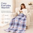 thumbnail image 6 of SUNNY HEAT Electric Heated Blanket 50" x 60" Throw Size-4 Heating Settings & 3 Hours Auto off, Microplush Machine Washable-Navy White Red, 6 of 6