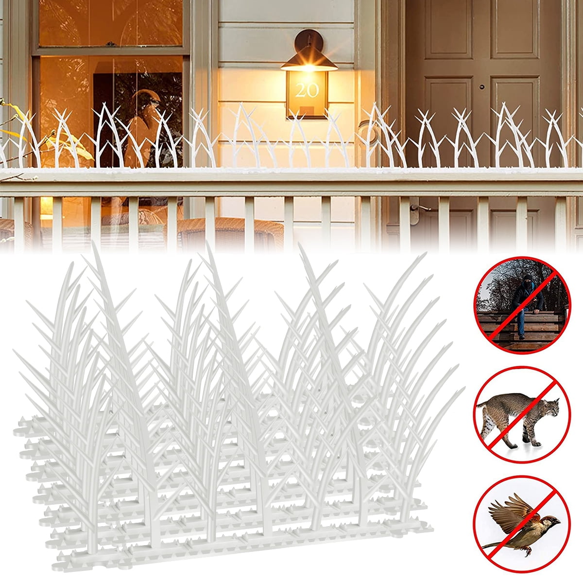 Eummy 6Pcs Bird Spikes Anti Bird Spikes Reusable Plastic Bird Deterrent