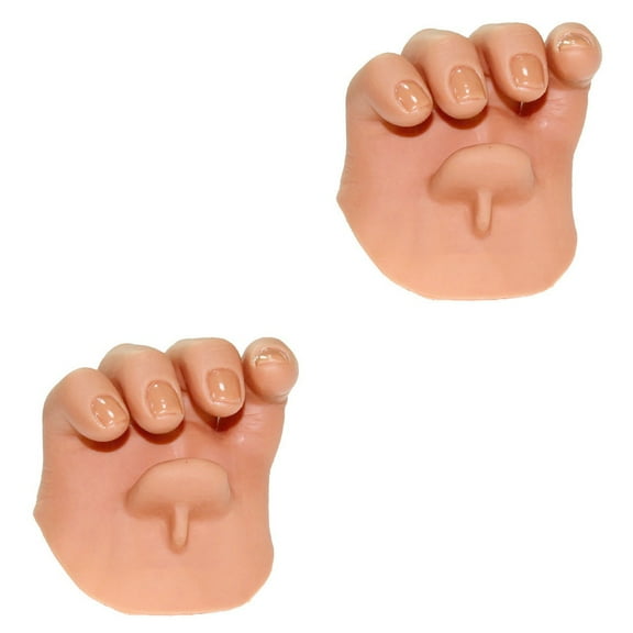 Raindrops 2 pcs Fake Hand Prosthetic Hand Tricks Stage Gimmick Props Funny Props (Skin Color)