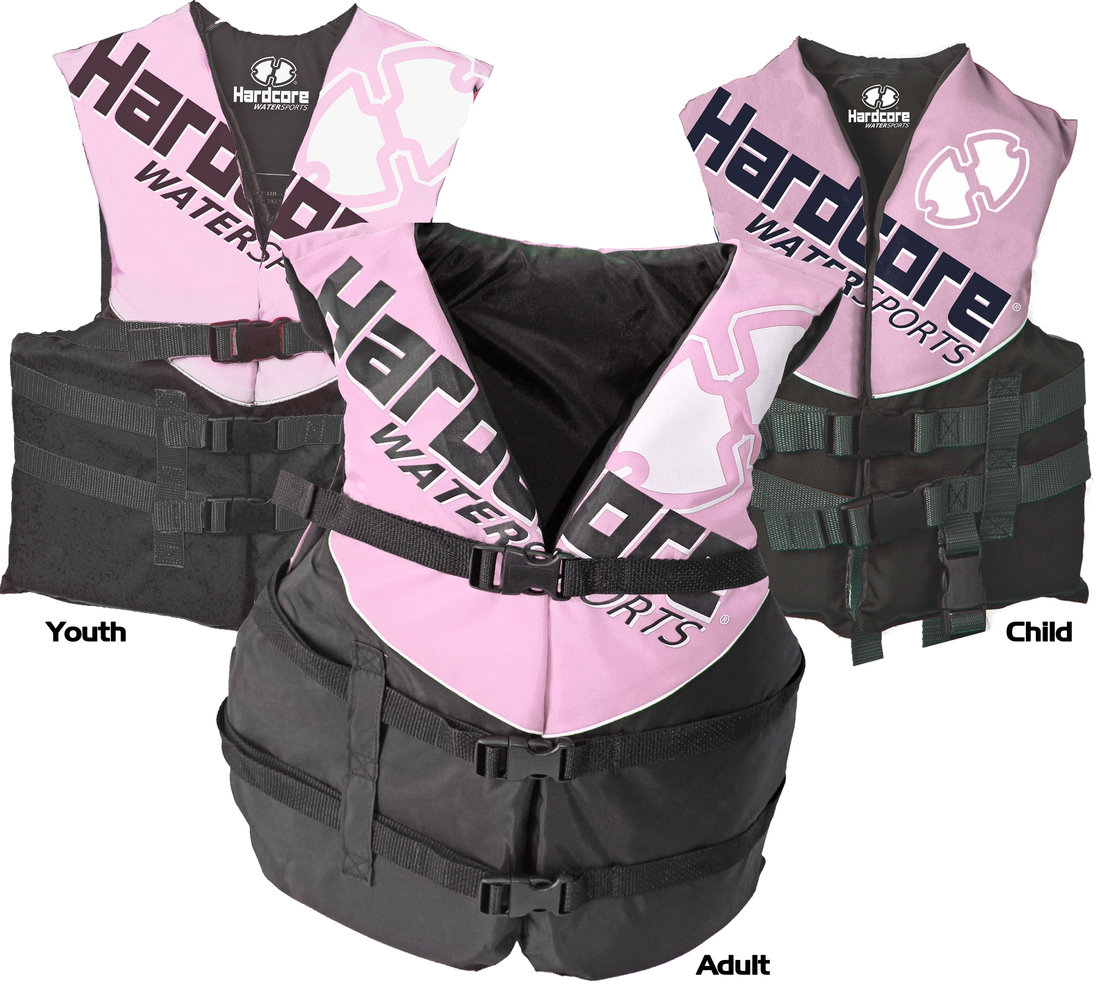 Life Jacket Vests For The Entire Family US Coast Guard approved Type III by Hardcore Water SportsĀ®
