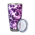 thumbnail image 2 of KLL Blue Lightning Print 40oz Stainless Steel Insulated Car Cup with Spillproof Lid - Keep Your Drink Hot or Cold on the Go-Straw Three-piece Set, 2 of 8
