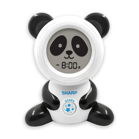 Time to Wake Sleep Trainer Panda Clock, Sharp Brand, with Ceiling Projection, White