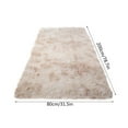 thumbnail image 4 of AuroraX Ultra Soft Bedroom Area Rug Non-Slip Backing Plush Beige Shaggy Bathroom Rug 31x78 Inch Contemporary Tie-Dye, 4 of 5