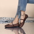 thumbnail image 5 of SuTry Women's Square Toe Mesh Flats Mary Jane Style Adjustable Buckle Strap Breathable Lightweight Comfortable Slip On Casual Walking Office School Work Daily Wear Shoes(41), 5 of 7