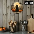 thumbnail image 5 of 2D Flat, 1pc 8x8inch Aluminum Vintage Cat Pumpkin Halloween Wall Art - Round Metal Sign For Home, Bar, Office Decor - Perfect For Parties Gifts, 5 of 6