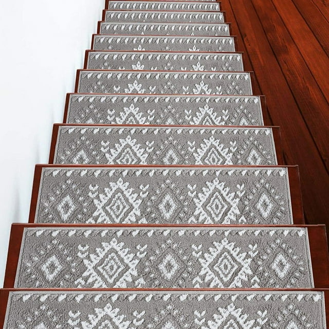 Traditional Collection Contemporary, Cozy, Vibrant and Soft Stair Tread Mats & Rugs, 9'' x 28''