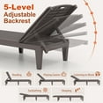 thumbnail image 2 of Gymax Outdoor Chaise Lounge Chairs Set of 2 w/ 5-Position Adjustable Backrests Easy Assembly Brown, 2 of 6