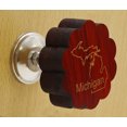 thumbnail image 2 of IBA Indianbeautifulart Boutons Rouges Gravés Poignées de Porte d'Armoire en Bois Lot de 10, 2 of 3