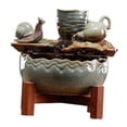 thumbnail image 2 of Fuente de agua de mesa con cascada decorativa, tetera Fengshui para casa de té, adorno de agua corriente para el hogar, la oficina, el dormitorio y el, 2 of 8