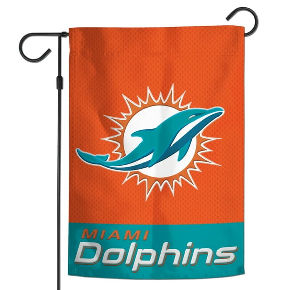 WinCraft Miami Dolphins 12" x 18" Applique Garden Flag