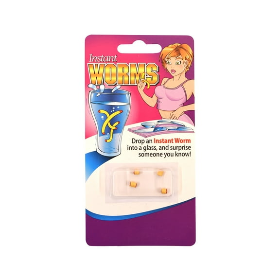 Instant Grow Worm Magic Trick Realistic Maggot Practical Joke Prank Novelty Drink Beverage Gag Gift