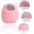 thumbnail image 3 of Small Pet Backpack Rabbit Cage Hamster Chinchilla Portable Travel Warm Cute Bags Cages Guinea Pig Carry Pouch Breathable Bag, 3 of 5