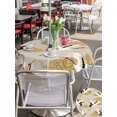 thumbnail image 5 of Outdoor Tablecloth with Umbrella Hole for Patio/Picnic/Party/Camping, White Crane Waterproof Table Cloth Round Cover Washable, Golden Chinese Auspicious Clouds Vintage Beige (Dia 60"), 5 of 8