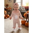 thumbnail image 7 of RUINIXCW Baby Girl Halloween Romper Ghost Embroidery Stripe Long Sleeve Bodysuits, 7 of 7