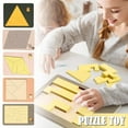 RYGRZJ Wooden Geometric Puzzles Challenge Brain Teaser