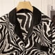 thumbnail image 3 of Camisones elegantes para mujer, ropa de dormir con estampado de rayas de cebra, satinada camisón de seda, falda camisera para el hogar, novedad de 2024, 3 of 5