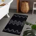 AGELMAT Boho Bathroom Rug 2' x 3',Black and White Area Rug for Bedroom Small Washable Moroccan ...
