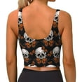 thumbnail image 3 of Lsque Butterfly Skull Printed Women'S Sports Bra, Compression, Moisture Wicking, High-Impact Sports Bra For Women,Supportive sports bra-Medium, 3 of 9