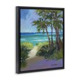 thumbnail image 2 of Stupell Industries Coastal Caribbean Beach View Black Floating Frame Canvas Art, 17 x 21, by Jane Slivka, 2 of 6