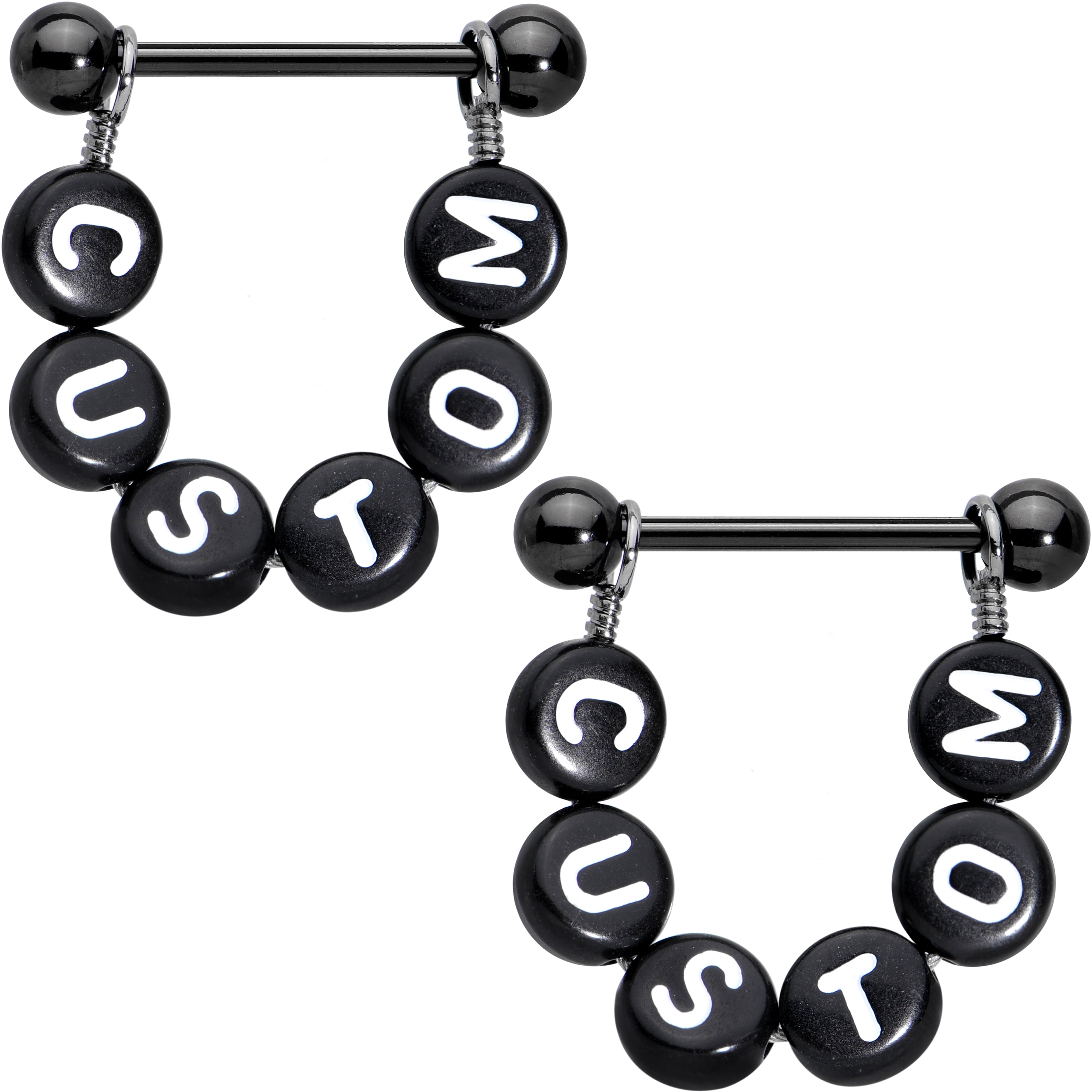 Personalized sale nipple rings