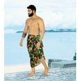 thumbnail image 2 of LA LEELA Men's Swimwear Beach Summer Pareo Long Sarong Wrap One Size Red, Floral Vacation Holiday Aloha, 2 of 5