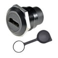 thumbnail image 3 of Bunblic HDMI Panel Mount Coupler Shielded Portable HDMI Round Pass through Connector Black, 3 of 5